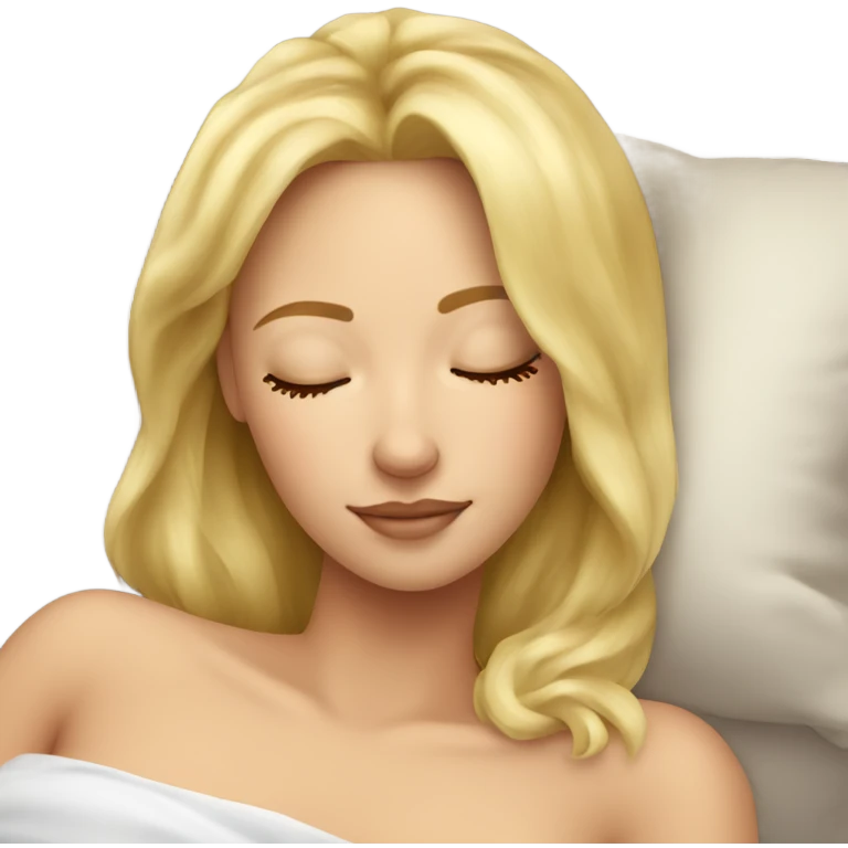 Beautiful Blonde girl sleeping emoji