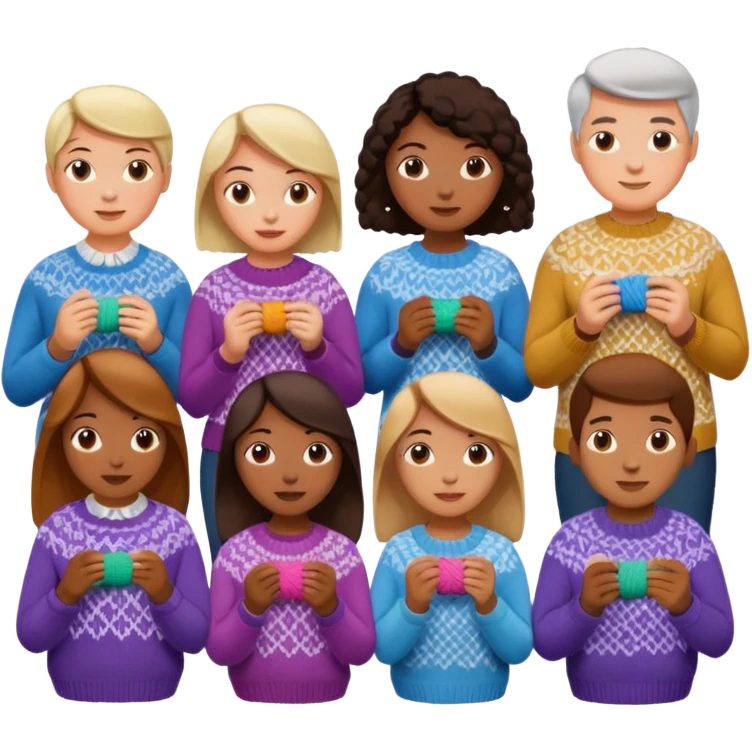 people knitting emoji
