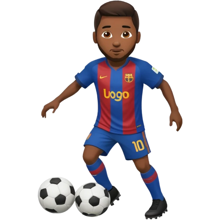 Messi dribbling emoji