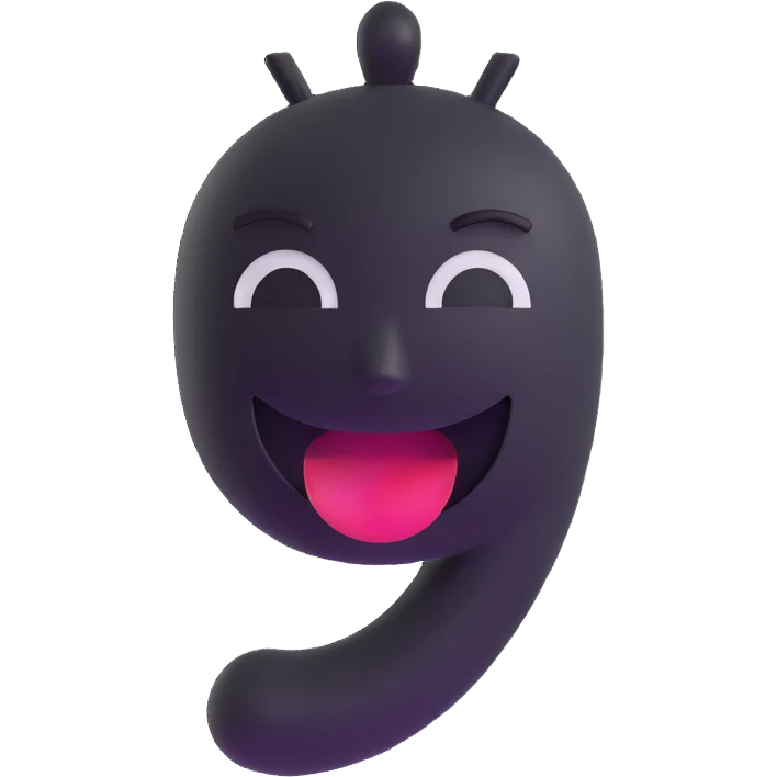 3D number 4 with a winking face emoji