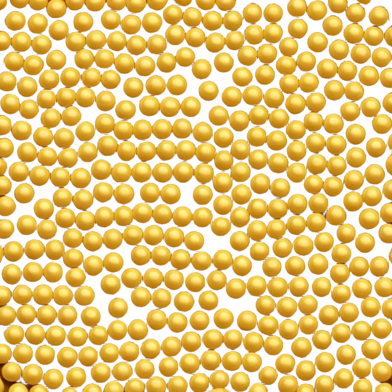loose scatter of small round mustard seeds in warm yellow to light brown shades, matte finish, slightly rough texture, compact uniform seeds in a natural pile or light scatter, soft lighting, subtle shadows, emoji scale emoji