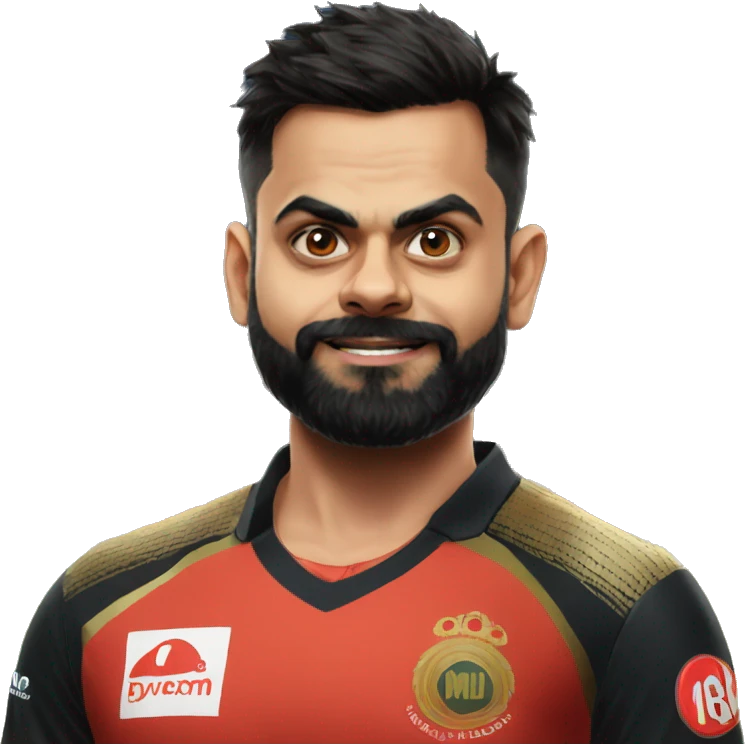 Virat Kohli in RCB jersey  emoji