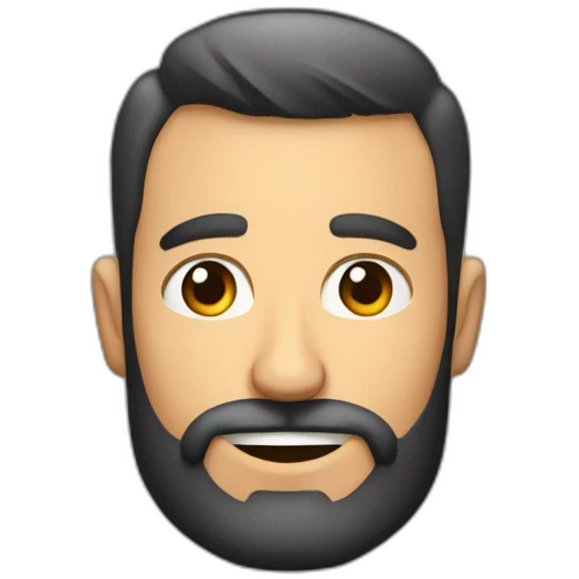 Hombre calvo con barba de 3 días con botella de cerveza emoji