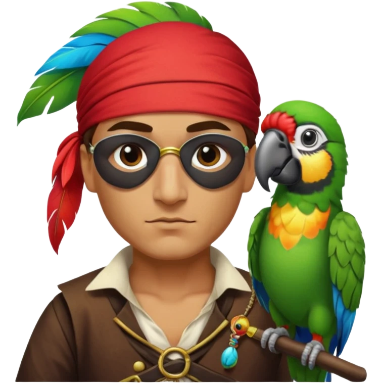 pirate and parrot emoji