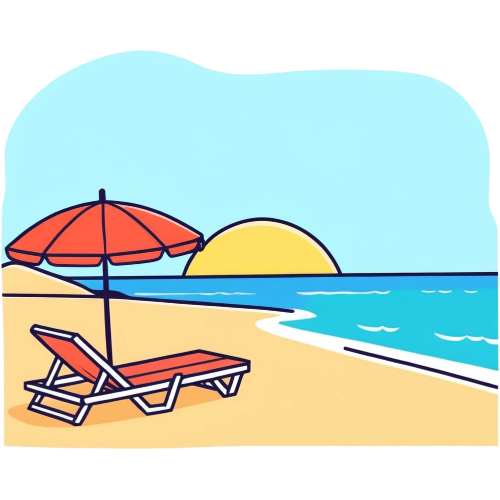 colorful beach windmill spinning in pleasant ocean breeze emoji