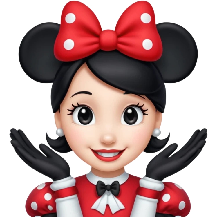 minnie mouse face emoji