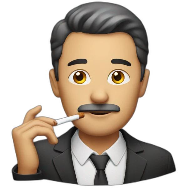 Man smoking emoji