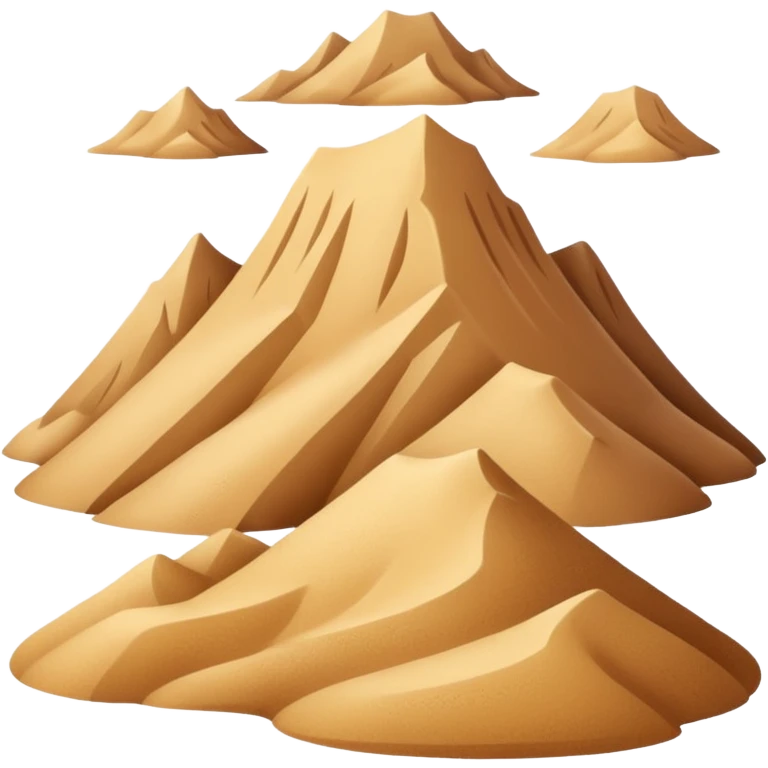 desert mountain with sand-like texture, emoji style, no extra objects emoji