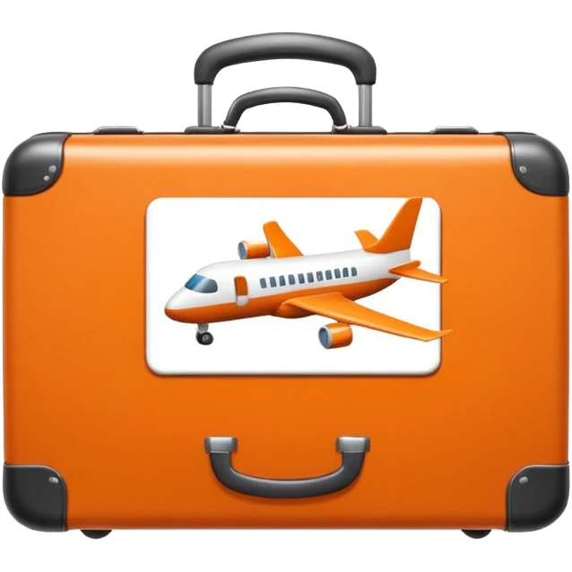 3D icon of a small calendar with a suitcase or airplane symbol, accented with #FF3D00, representing taking paid leave. Minimal and modern. emoji