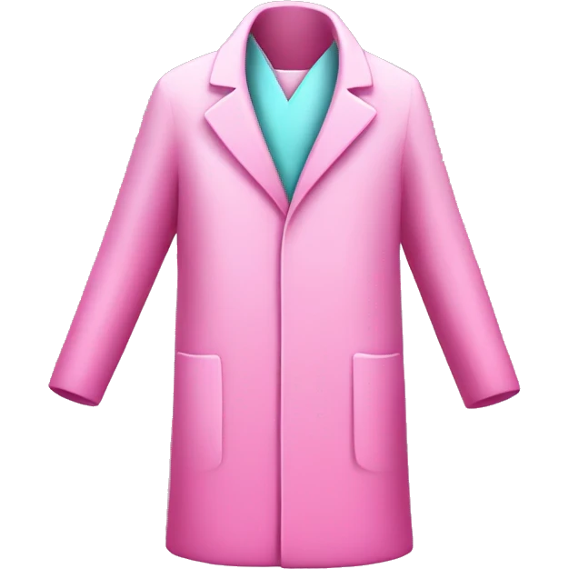 Pink medical coat with glitter emoji