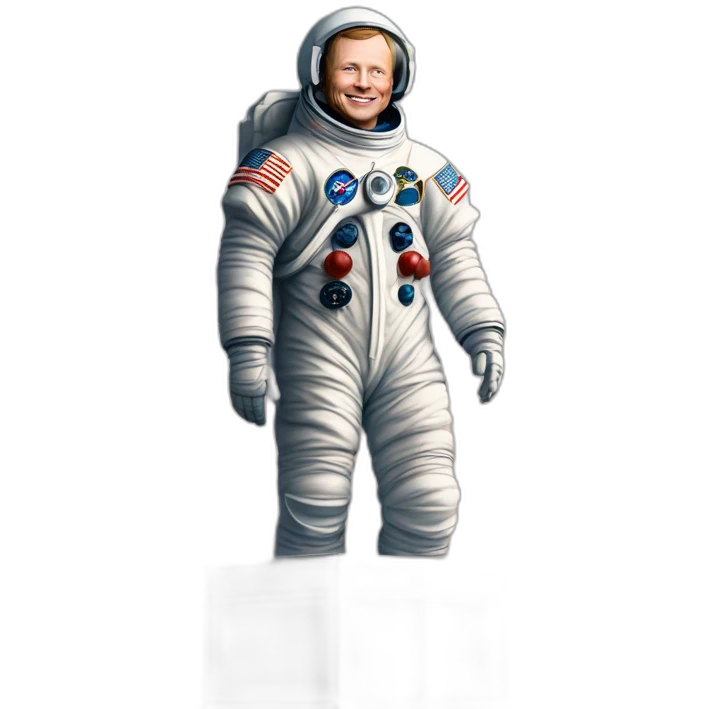 A large statue of Neil Armstrong placed in the middle of Washingtona emoji