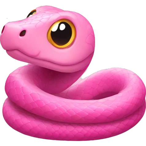 cute pink snake emoji