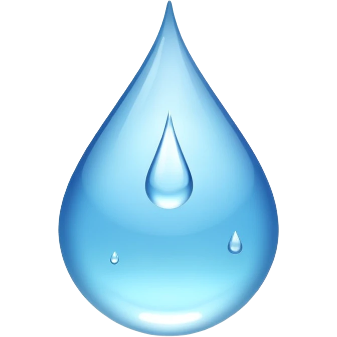 A black droplet  emoji