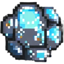 tin ore as a small icon with simple shading emoji