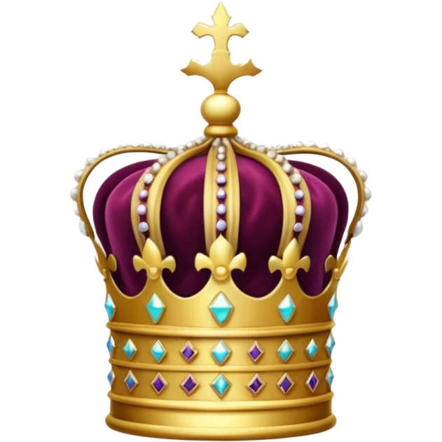 an  old crown in a glass showcase emoji