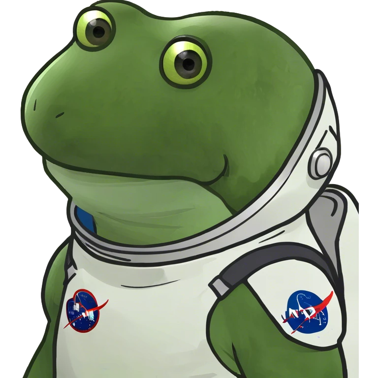 green frog in a spacesuit emoji