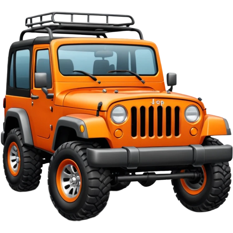 Orange jeep emoji