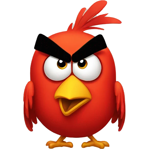 Red angry bird emoji