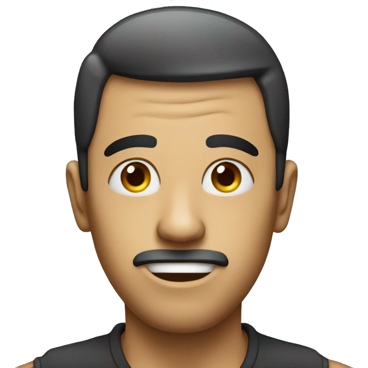 a sarcastic straight face emoji  emoji