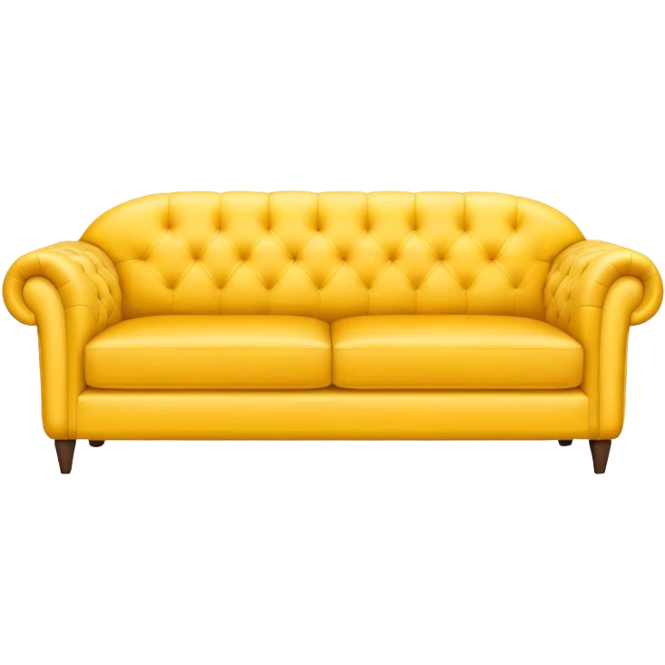 Yellow sofa, without any cushions. emoji