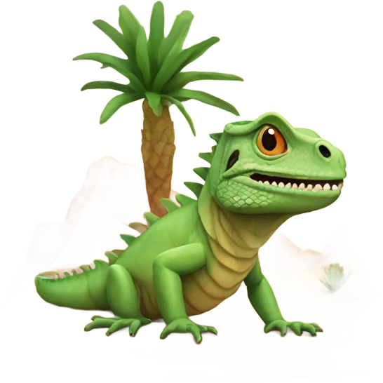 desert with iguana emoji