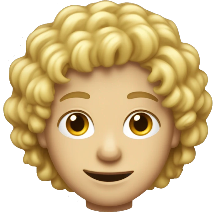 Garçons blond au cheveux bouclés avec un dégradé  emoji