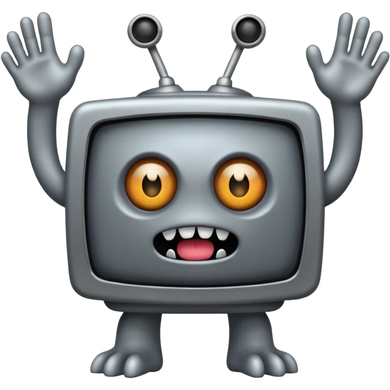TV-headed monster emoji