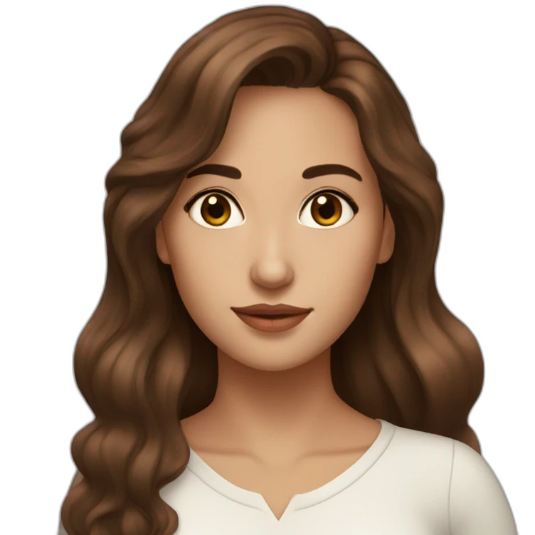 irina beautiful girl brown hair emoji