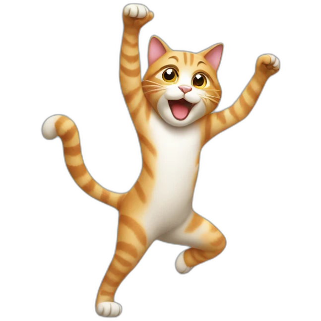 Funny dancing cat emoji