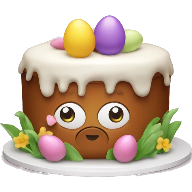 funny Easter cake  emoji