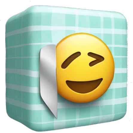 three-dimensional button with a check mark inside emoji