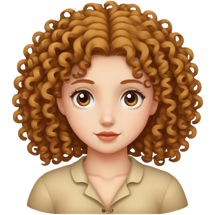 Fille au cheuveux boucler  emoji
