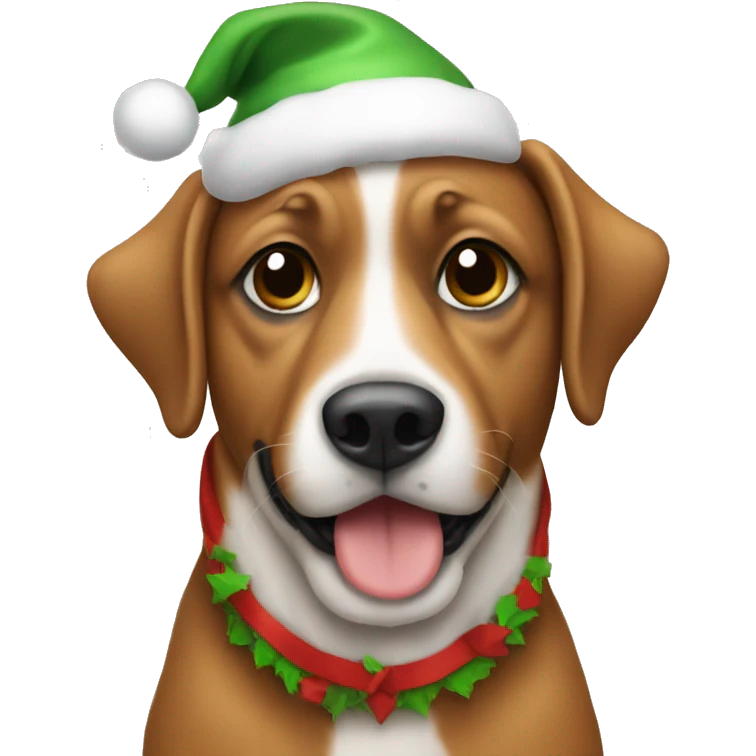 Dog Christmas emoji