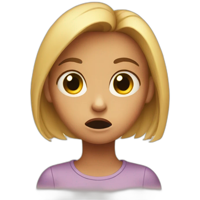 Scared girl emoji