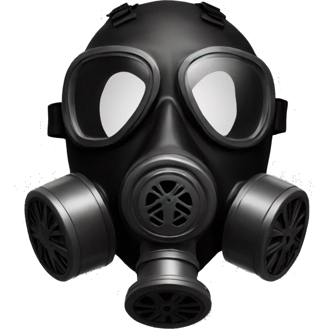 Gas mask Black emoji