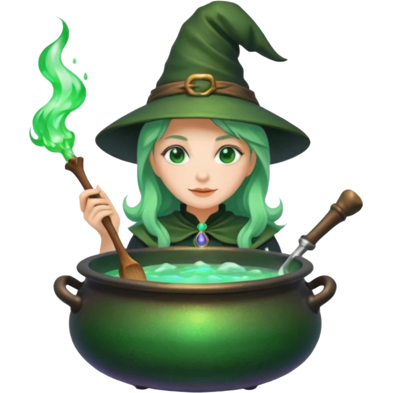 green witch cooking potion emoji