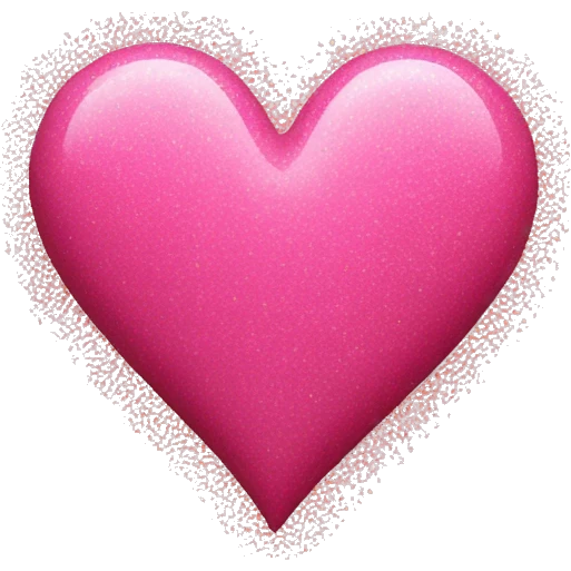 Pink heart with glitter emoji