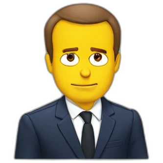 macron en simpson emoji