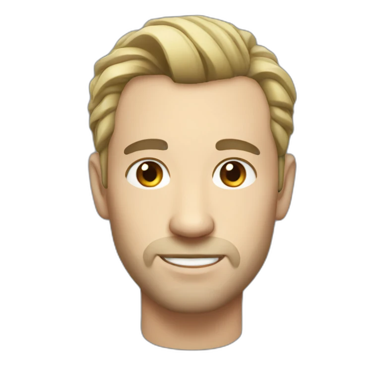 white man with dark hair and pony tail emoji
