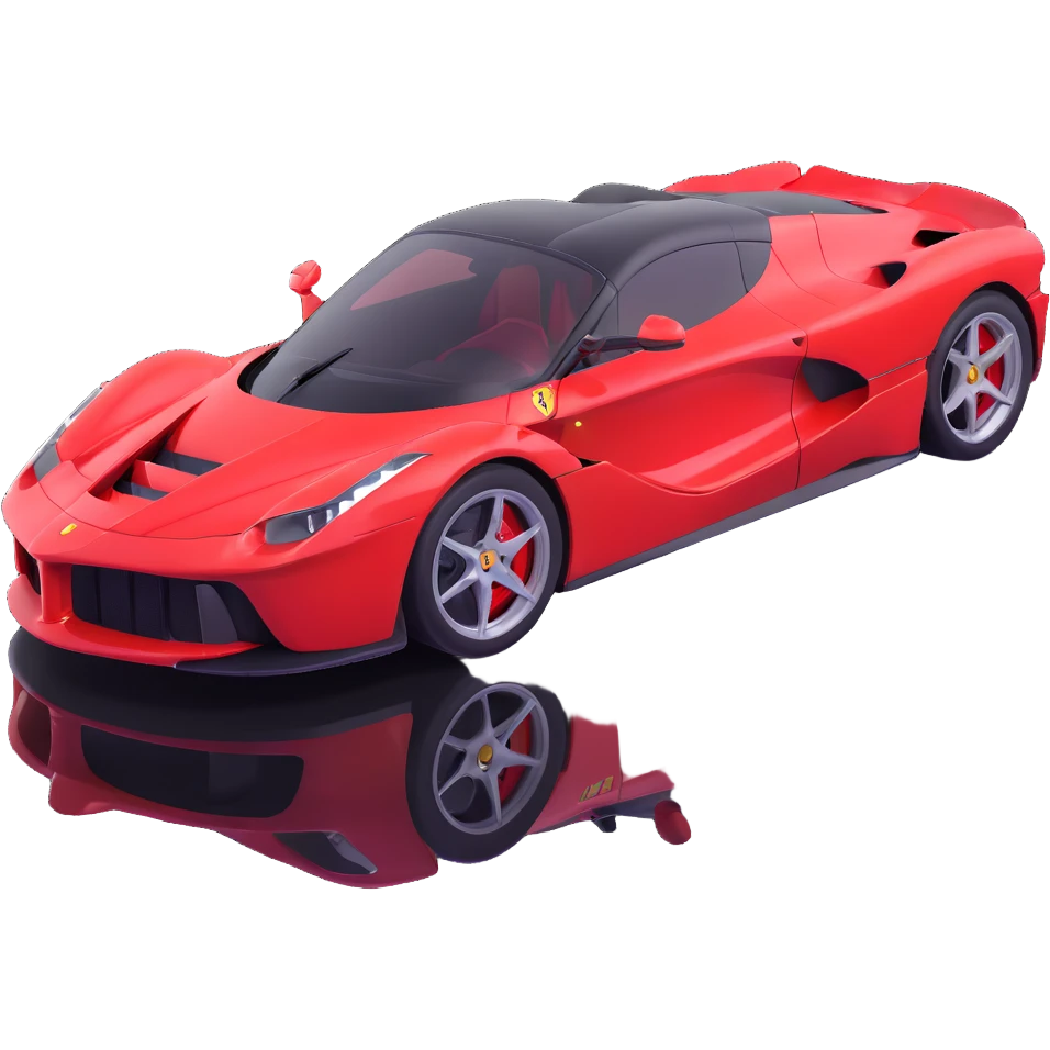 red LaFerrari sports car emoji