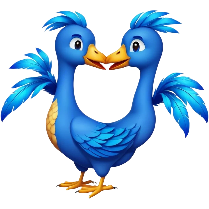 Two drakes kissing emoji