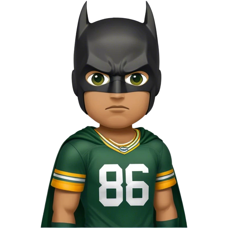 Batman as a Green Bay packers fan emoji