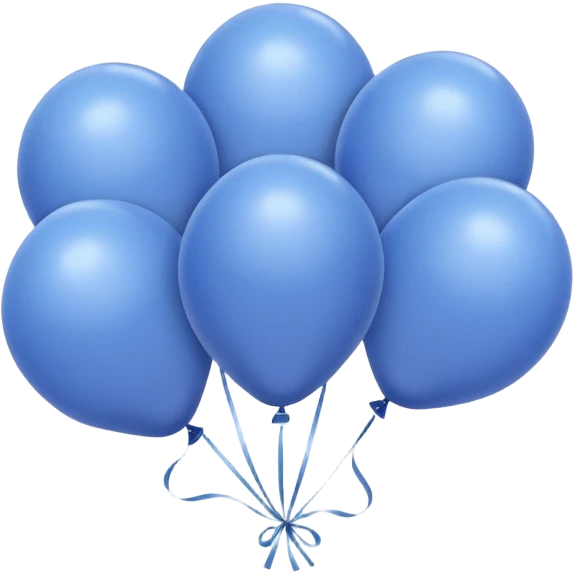 5 Periwinkle balloons emoji
