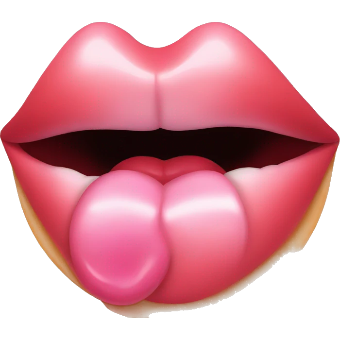 lips with tongue emoji