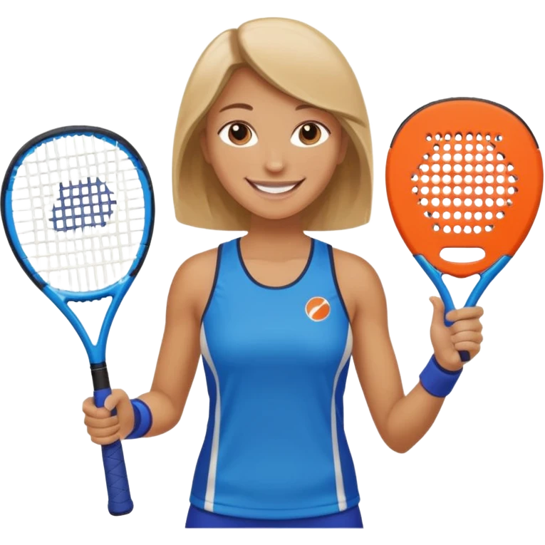 women after padel with 1 padel racket emoji