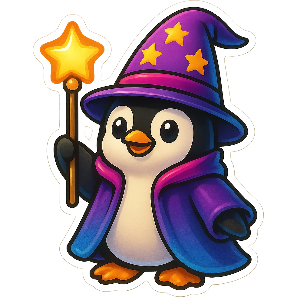 Penguin Wizard emoji