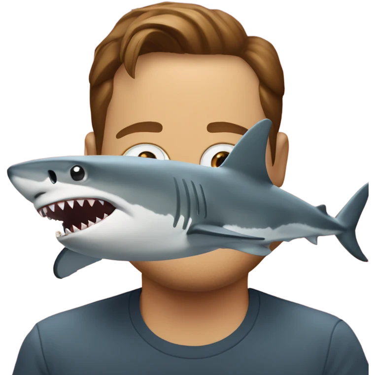a shark with with the face of elon musk emoji