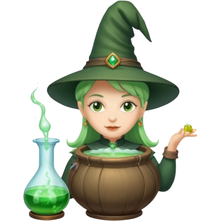 green witch cooking potion emoji