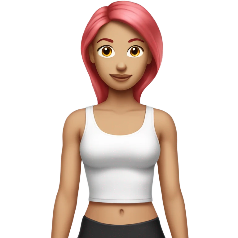 Pink Pilates princess girl red hair  emoji