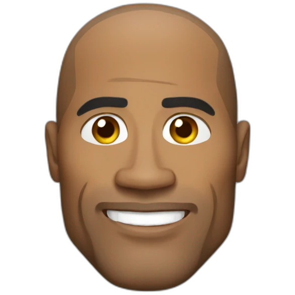  Dwayne Johnson with hair emoji